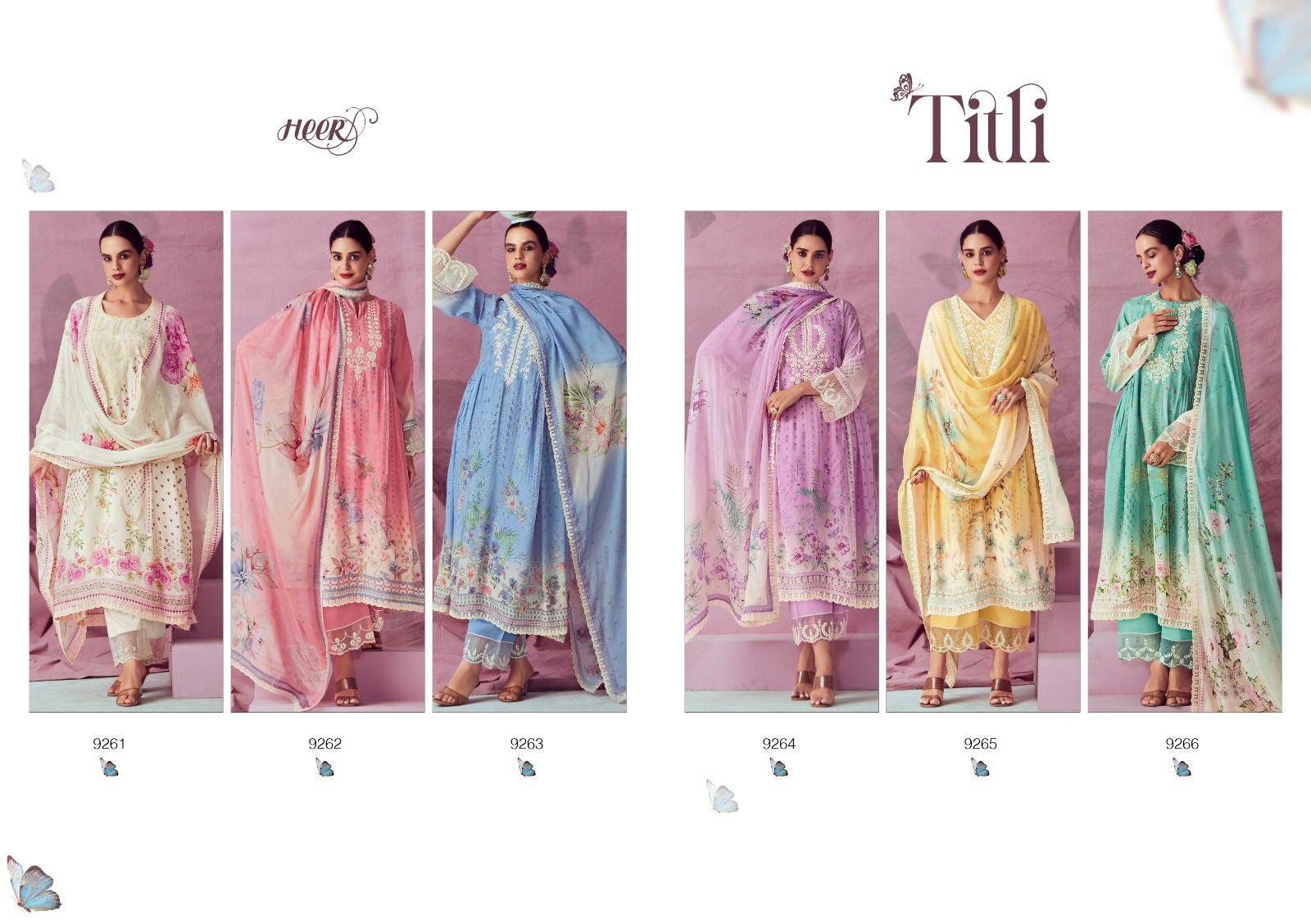Heer Titali Vol 170 By Kimora Pure Muslin Printed Designer Salwar Suits Wholesale Price In Surat